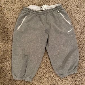 Nike cropped sweatpants-gray. Size medium